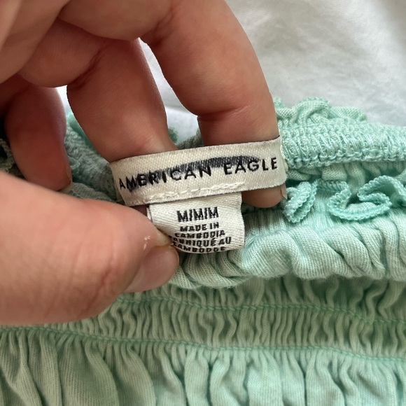 AE Ruffled Mint Tank Top - Picture 2 of 3